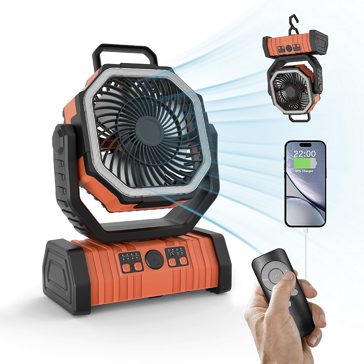 Outdoor LED Light Camping Fan (portable)