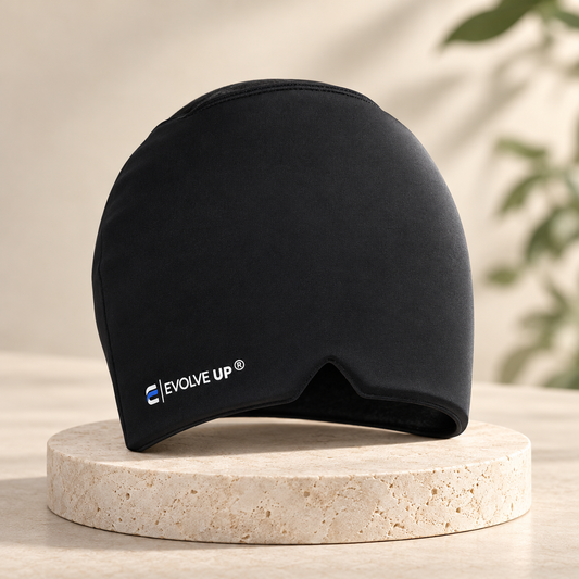 EVOLVE UP 360° Gel Migraine Relief Cap -- Hot & Cold Comfort Wrap