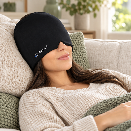 EVOLVE UP 360° Gel Migraine Relief Cap -- Hot & Cold Comfort Wrap