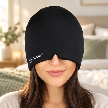 EVOLVE UP 360° Gel Migraine Relief Cap -- Hot & Cold Comfort Wrap
