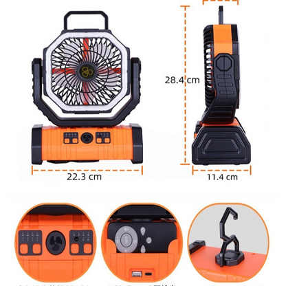 Outdoor LED Light Camping Fan (portable)